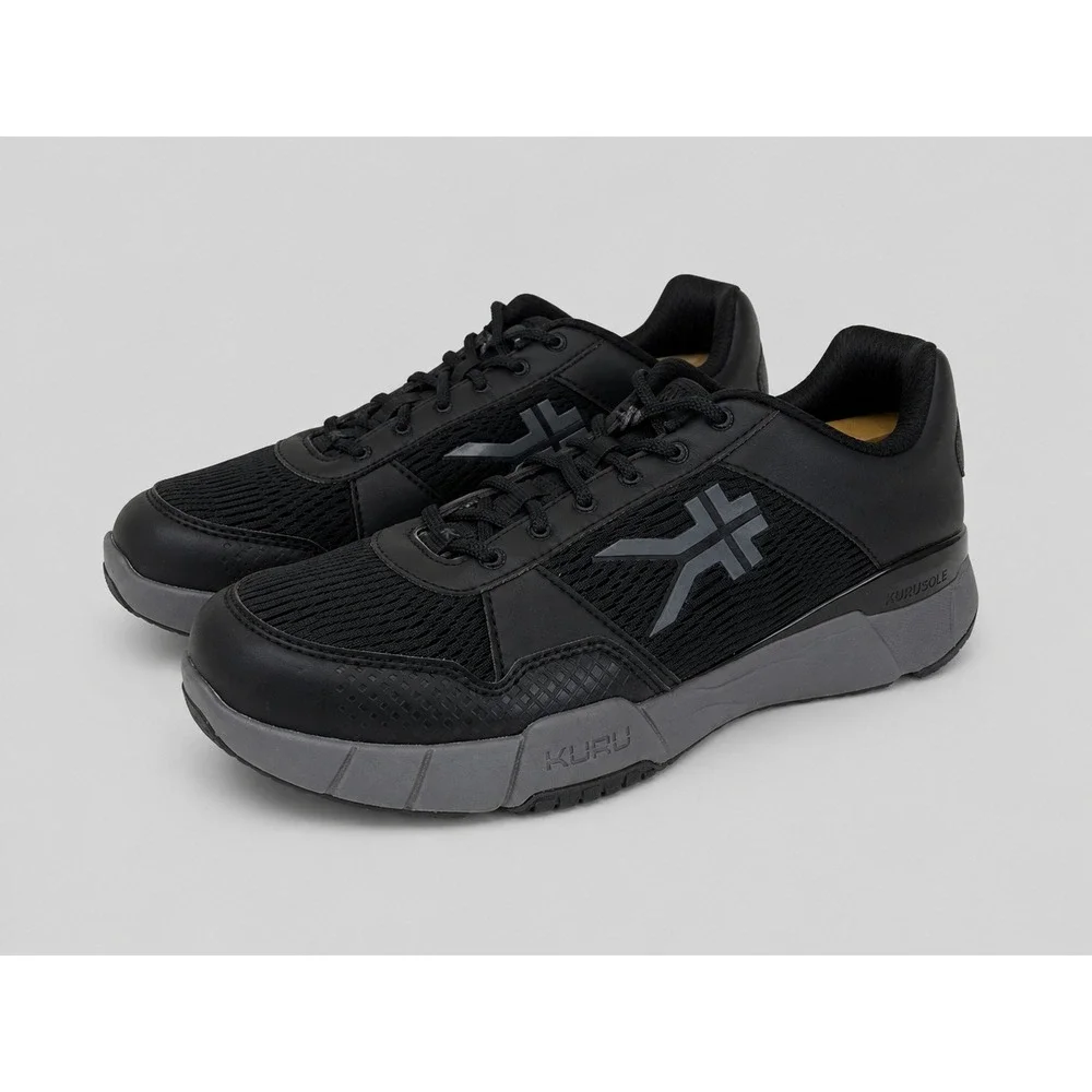 KURU Quantum Sneakers Men 10.5 Black Orthopedic Support Walking Athletic Shoes